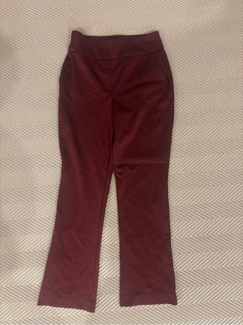 Express Boot-Cut Ponte Pants in Burgundy